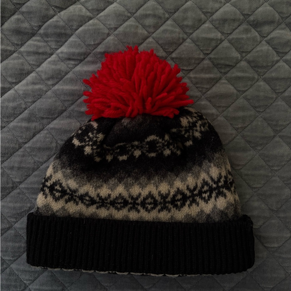 Prada Black and Gray Knit Beanie - Picture 2 of 4